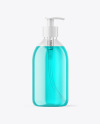 Color Liquid Cosmetic Bottle with Pump Mockup