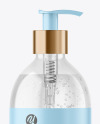 Clear Cosmetic Bottle with Pump Mockup