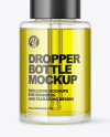 Clear Glass Dropper Bottle with Oil Mockup