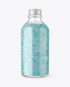 Glass Bottle with Mix Bath Salt Mockup