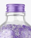 Glass Bottle with Mix Bath Salt Mockup