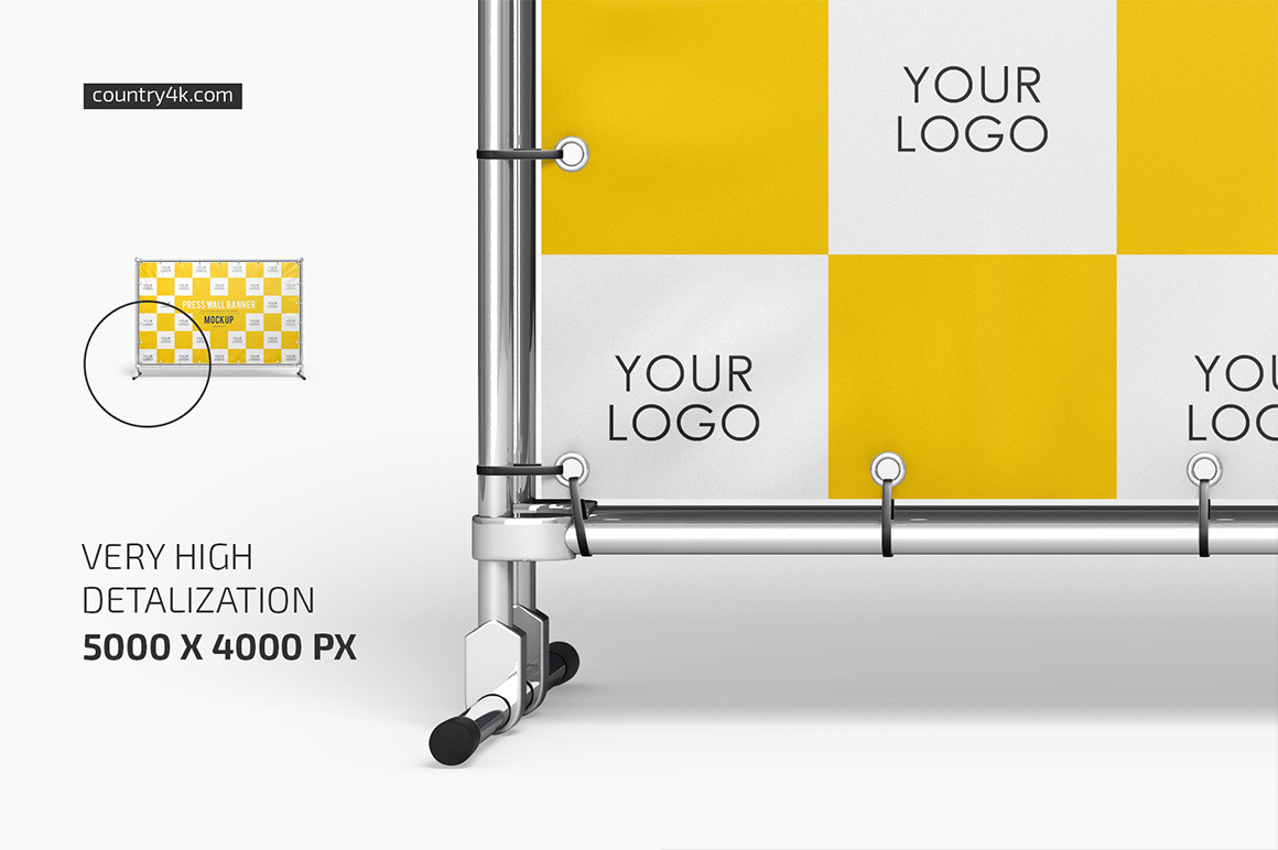 Press Wall Banner Mockup Set Press Wall Banner Mockup Set