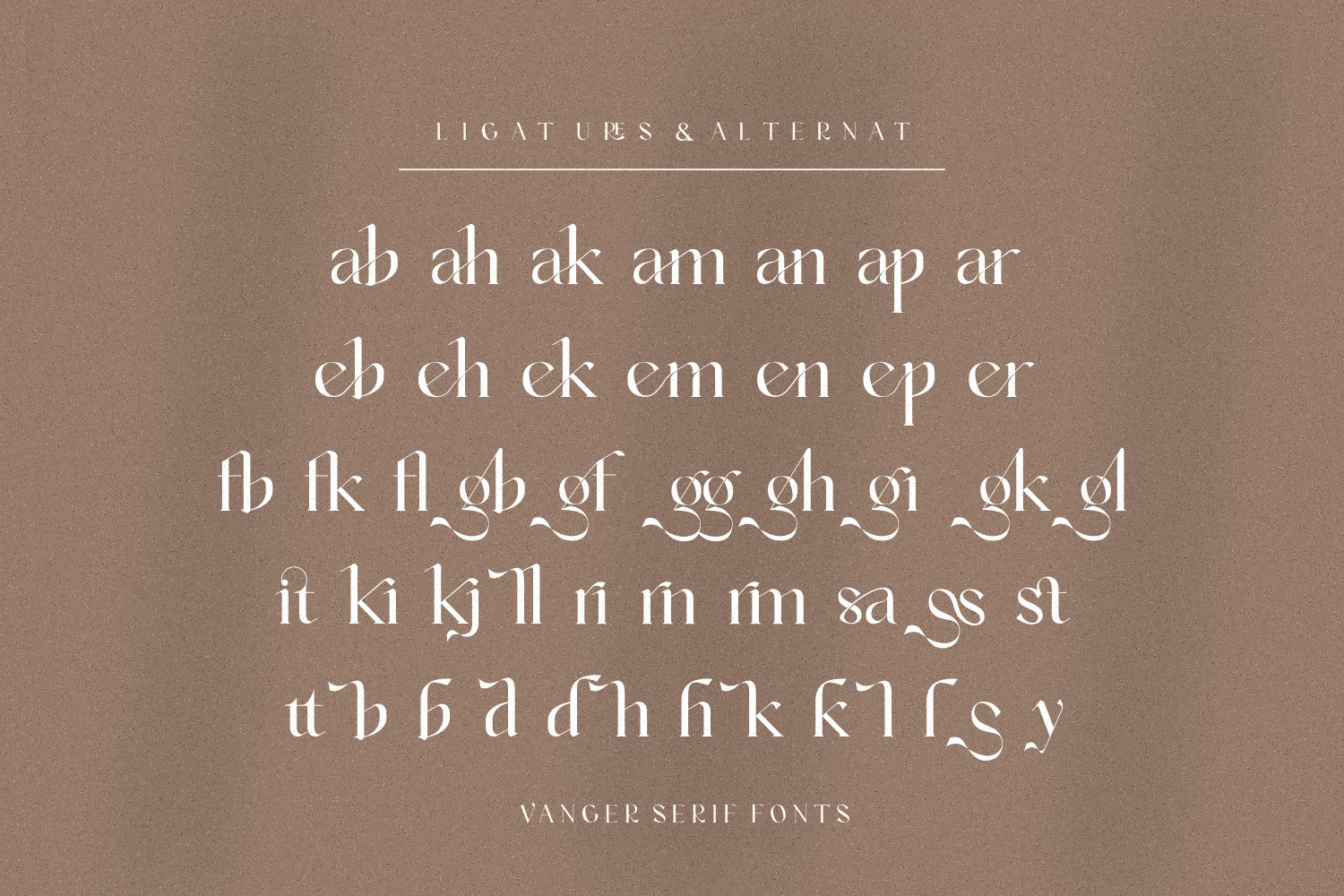 Vanger - modern serif font