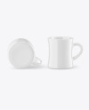 Two Glossy Mugs Mockup