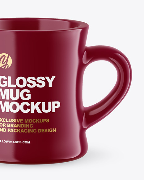 Two Glossy Mugs Mockup Two Glossy Mugs Mockup