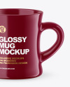 Two Glossy Mugs Mockup