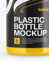 Glossy Plastic Sauce Bottle With Spout Cap Mockup