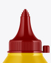 Glossy Plastic Sauce Bottle With Spout Cap Mockup