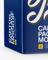 Carton Package Mockup - Half Side View