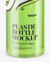 Clear Plastic Bottle 100ml Mockup - Side View (High Angle Shot)