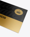 Metallic Business Cards Mockup