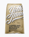 Matte Metallic Coffee Bag With Valve Mockup - Hero Shot