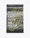 Glossy Kraft Paper Food/Snack Bag Mockup - Front View