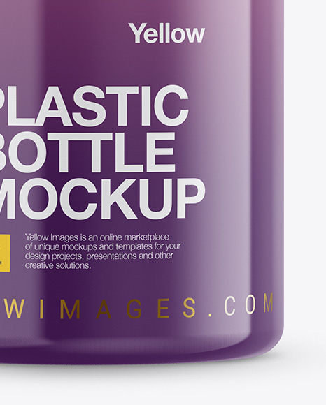 Glossy Plastic Bottle Mockup