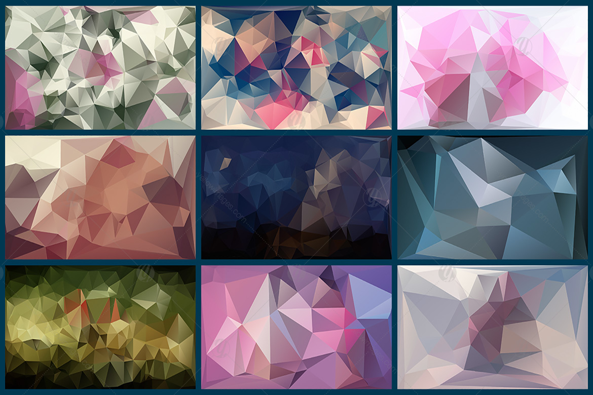 Polygon Abstract Backgrounds V9