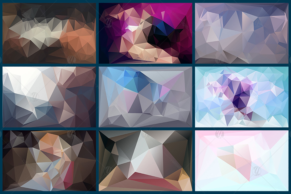 Polygon Abstract Backgrounds V12