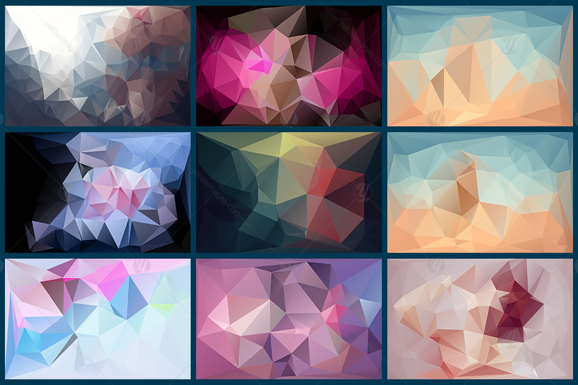 Polygon Abstract Backgrounds V13