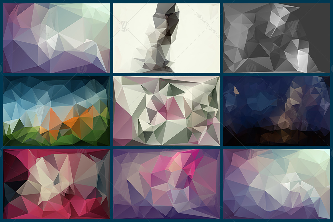 Polygon Abstract Backgrounds V14