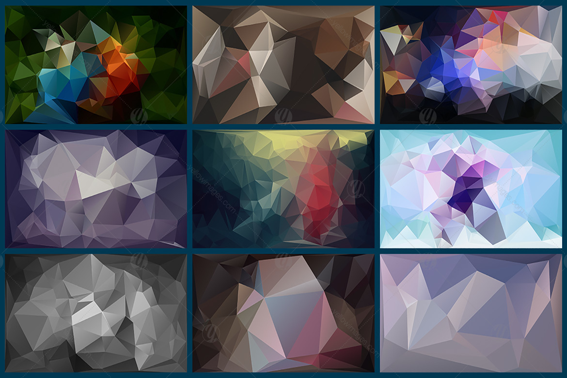 Polygon Abstract Backgrounds V16