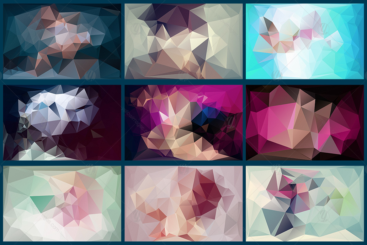 Polygon Abstract Backgrounds V17