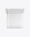 Clear Plastic Container Mockup - Front View