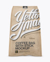 Kraft Paper Coffee Bag With Valve Mockup - Hero Shot