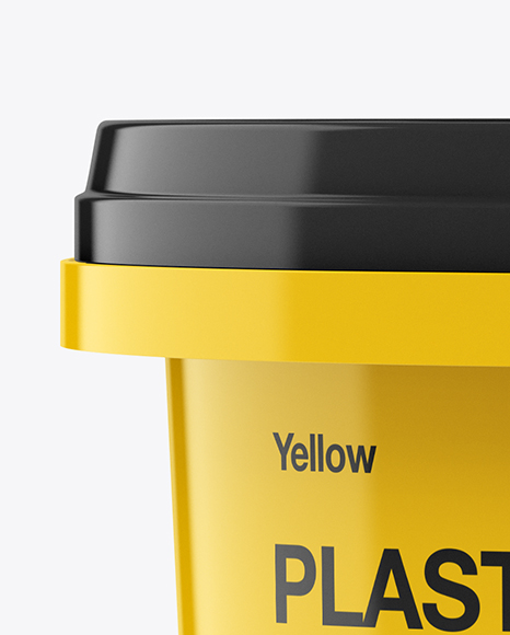 Glossy Plastic Tub Mockup