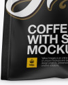 Matte Coffee Bag With Valve Mockup - Hero Shot