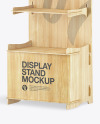 Wooden Display Stand Mockup