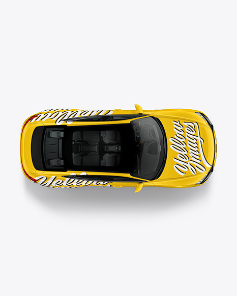 Electric Executive Car Mockup - Top View