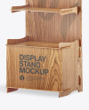 Wooden Display Stand Mockup