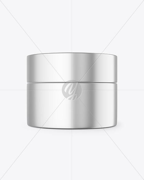 Metallic Cosmetic Jar Mockup