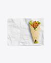 Paper Wrapper With Falafel Tortilla Mockup