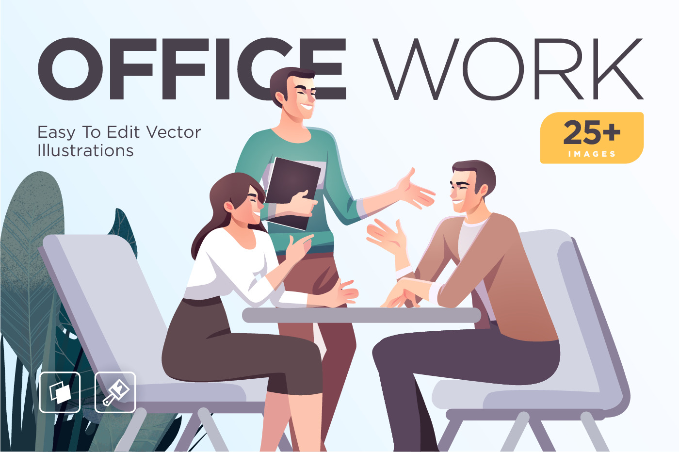 Business Concept illustrations. Scenes with people taking part in business activities