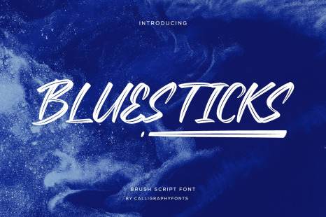 Bluesticks Brush Calligraphy Font - Original