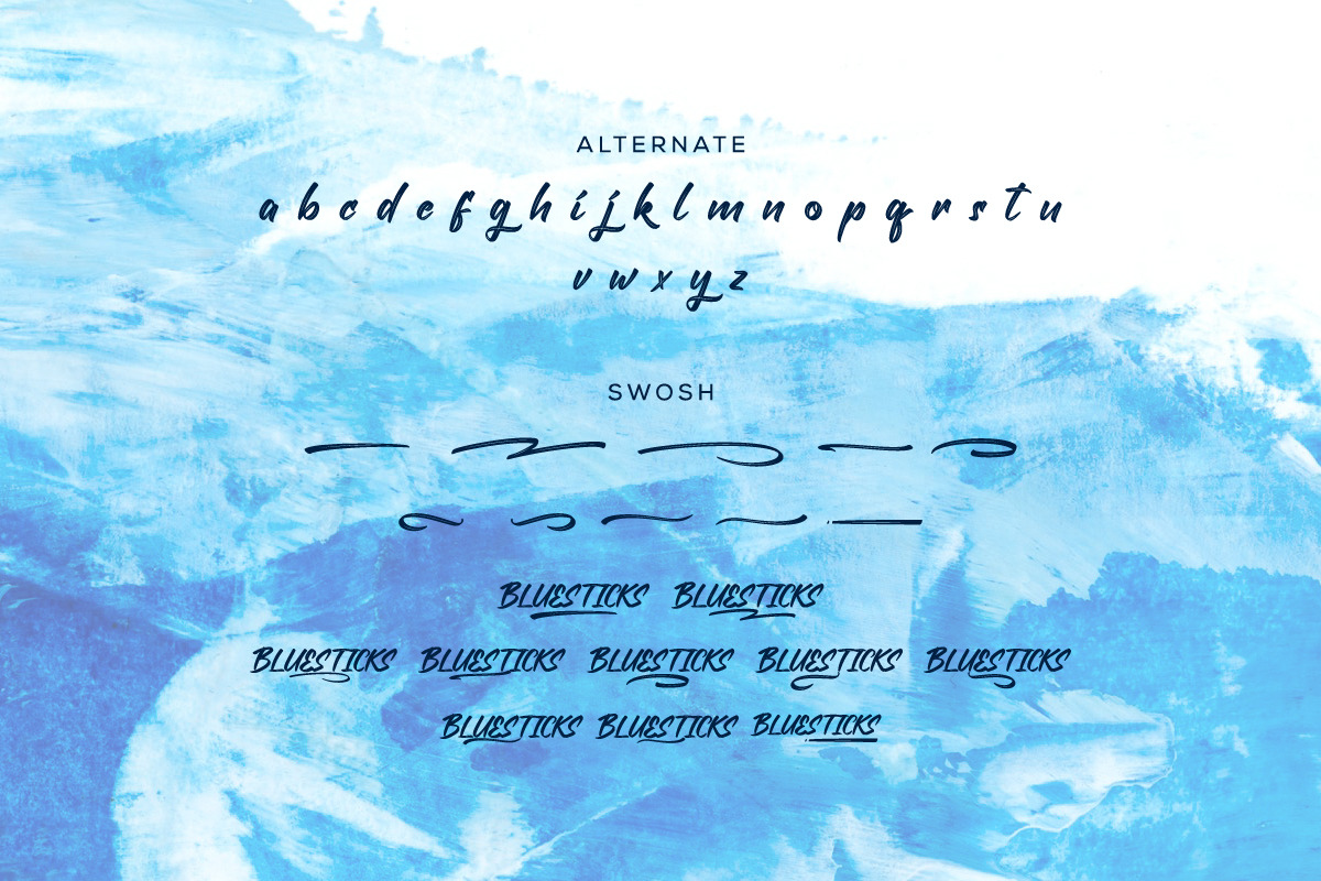 Bluesticks Brush Calligraphy Font Bluesticks Brush Calligraphy Font
