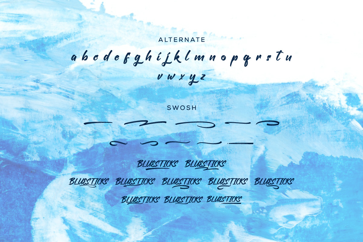 Bluesticks Brush Calligraphy Font