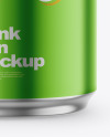 250ml Matte Metallic Drink Can w/ Foil Lid Mockup