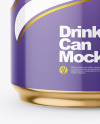 250ml Glossy Drink Can w/ Foil Lid Mockup