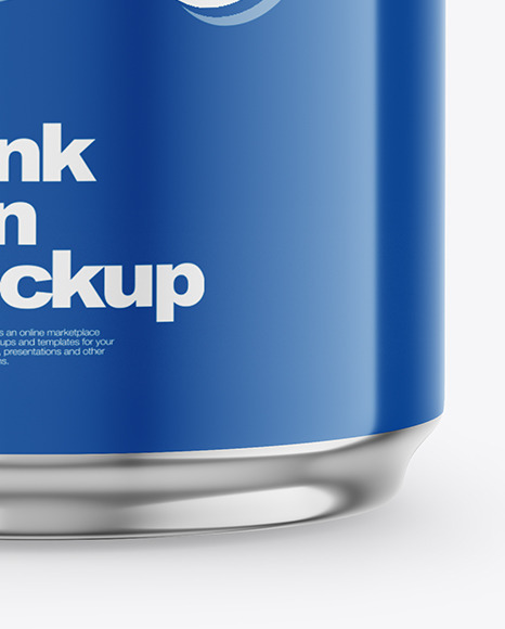 250ml Glossy Drink Can w/ Foil Lid Mockup