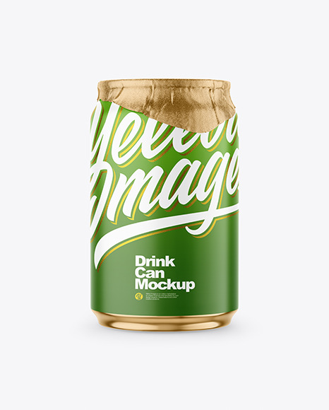 250ml Matte Drink Can w Foil Lid Mockup - 250ml can mockup