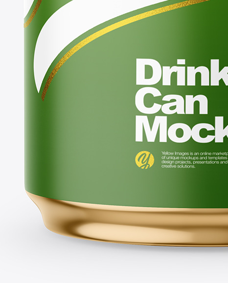 250ml Matte Drink Can w/ Foil Lid Mockup