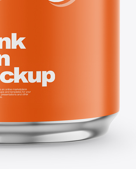 250ml Matte Drink Can w/ Foil Lid Mockup