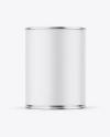 Glossy Metallic Can W/ Matte Label Mockup