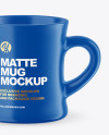 Two Matte Mugs Mockup