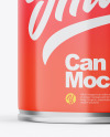 Glossy Metallic Can W/ Glossy Label Mockup