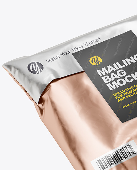 Metallic Mailing Bag Mockup