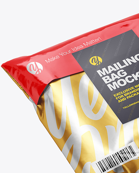 Glossy Mailing Bag Mockup