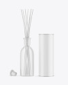 Clear Diffuser Bottle with Tube Mockup