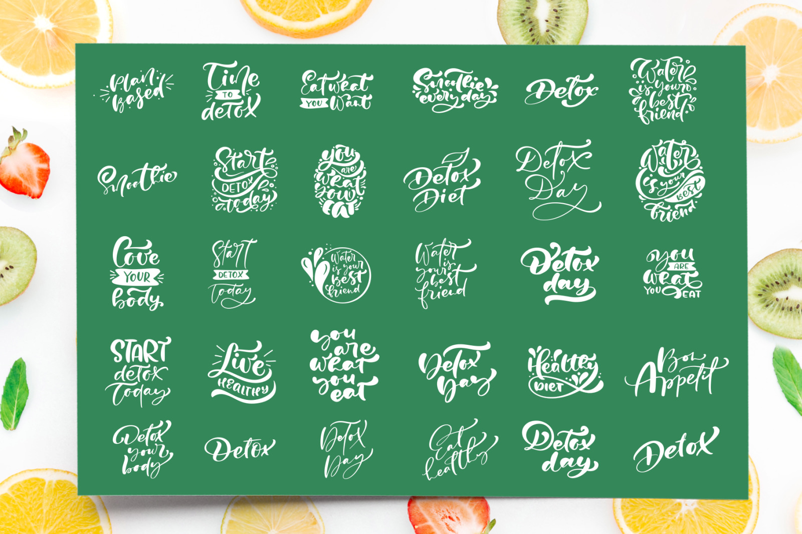 Start Detox Today Lettering Text Start Detox Today Lettering Text